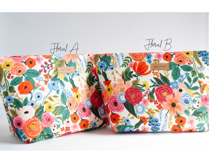 Rifle paper Co. Zipper Bag, Zipper Pouch, Unique Gift, Make-Up Bag, Valentine's Day Gift, Floral Cosmetic Bag image 9