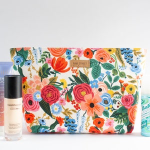 Rifle paper Co. Zipper Bag, Zipper Pouch, Unique Gift, Make-Up Bag, Valentine's Day Gift, Floral Cosmetic Bag image 4