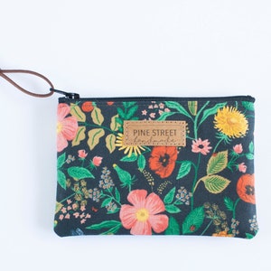 Rifle Paper Co. Print Coin Wallet, Coin Purse, Floral Coin Pouch, Gift Card Holder, Handmade Gift image 2