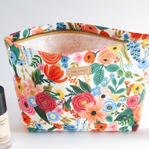 Rifle paper Co. Zipper Bag, Zipper Pouch, Unique Gift, Make-Up Bag, Valentine's Day Gift, Floral Cosmetic Bag image 5