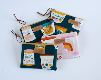 Yogurt Change Purse, Coin Wallet, Zipper Coin Pouch, Gift Card Holder