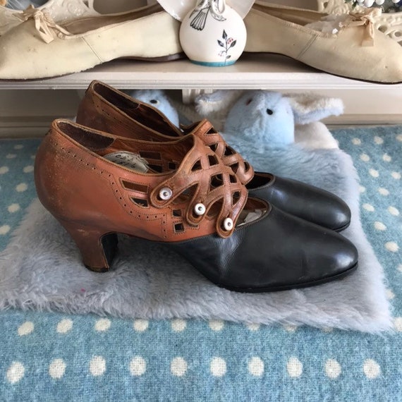 Antique Deadstock Edwardian leather mary-jane shoe