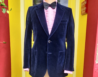Blue velvet coat mens online