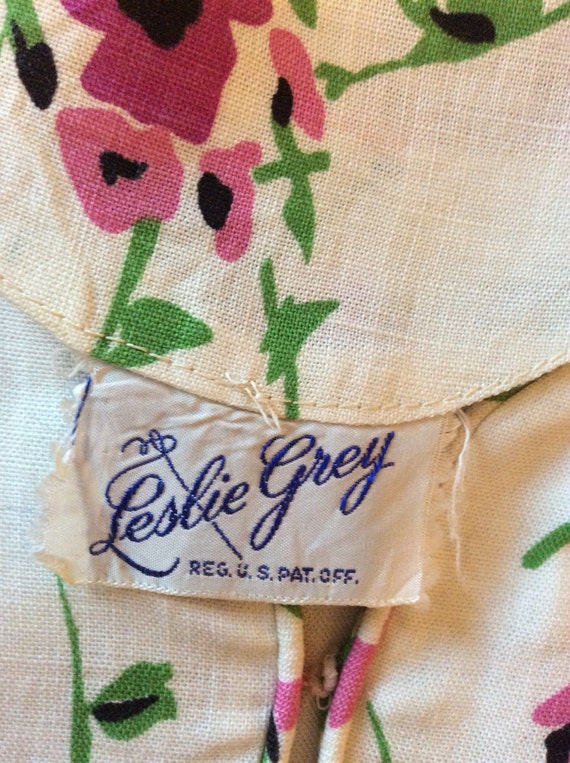 1940s linen day dress - image 6