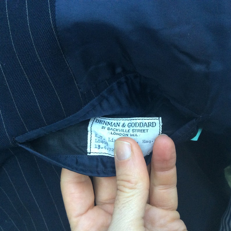 Denman & Goddard Bespoke Pinstripe 3piece Suit From 1972 in Etsy