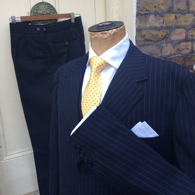 Denman & Goddard Bespoke Pinstripe 3piece Suit From 1972 in Etsy