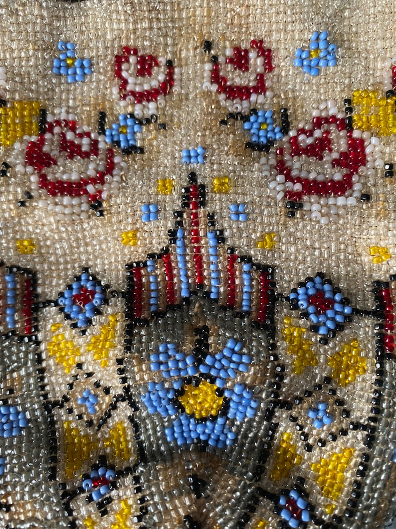 Antique 19th-century Mid Victorian Micro Beaded Purse Pouch - Etsy
