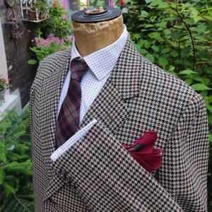 [未使用美品]Hemingway Check Tweed Jacket Ai Indigo Linen Silk Tweed Notting Hill Jacket Men – 45R GLOBAL
