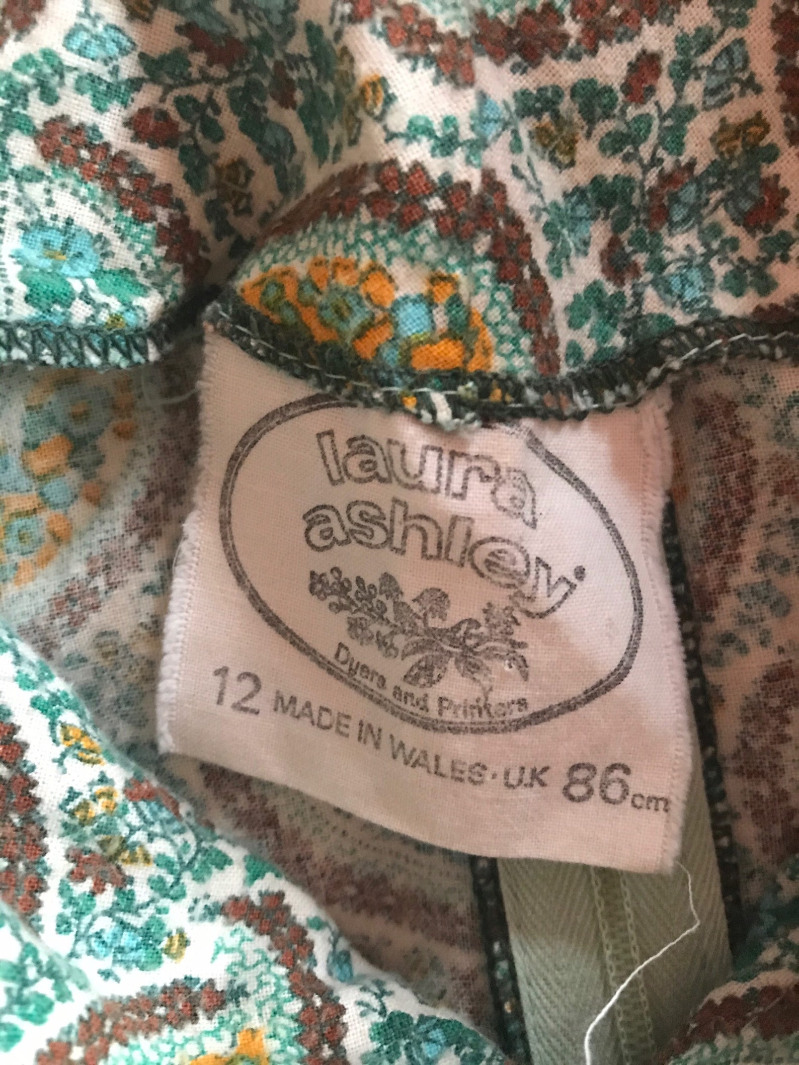 1970s Laura Ashley Green and Yellow Paisley Prairie Dress in - Etsy UK