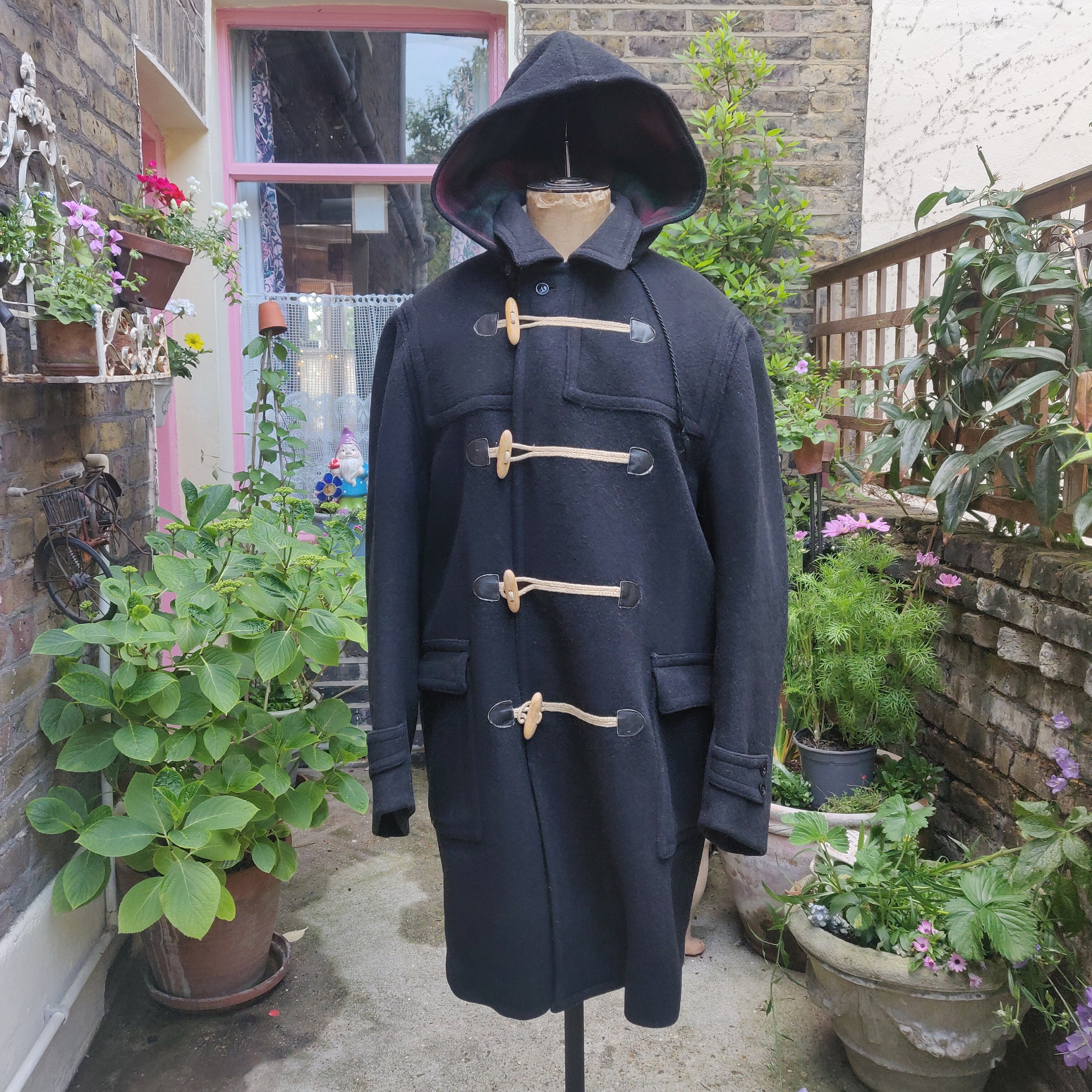 Original 1950s / Early 1960s Vintage Loden Winter Overcoat by 