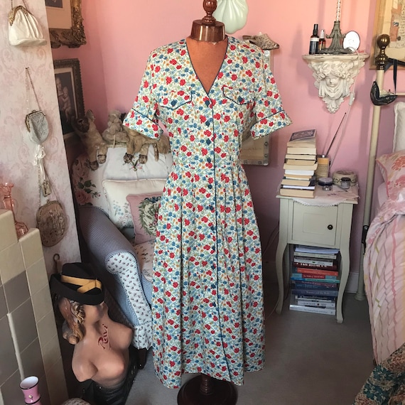 1970s Marion Donaldson Liberty Print floral dress