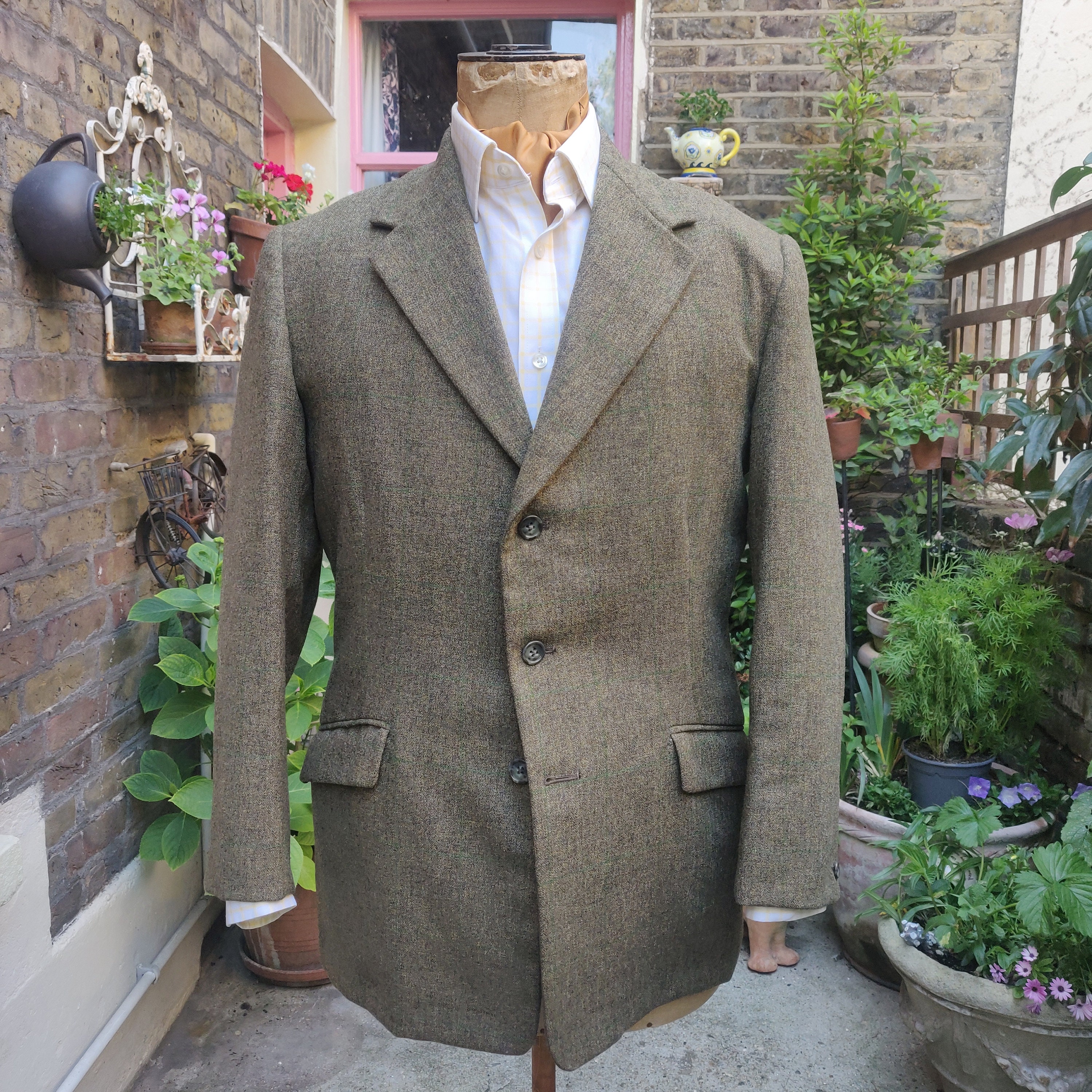 【INCHANT ME】Pocket Half Wool Tweed Jacket SUPERB JOHN G.HARDY PURE WOOL TWEED JACKET 42 IN (LONG) | eBay