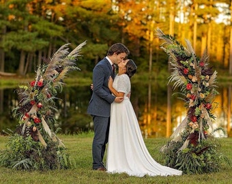 Wedding backdrop stand/ Copper Stand/ Floral Pillars/ Copper Arch/ copper pedestal