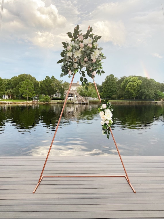 Teepee backdrop, Copper Triangle stand,Wedding backdrop stand, Ceremony backdrop, Arch Backdrop, Geometric backdrop