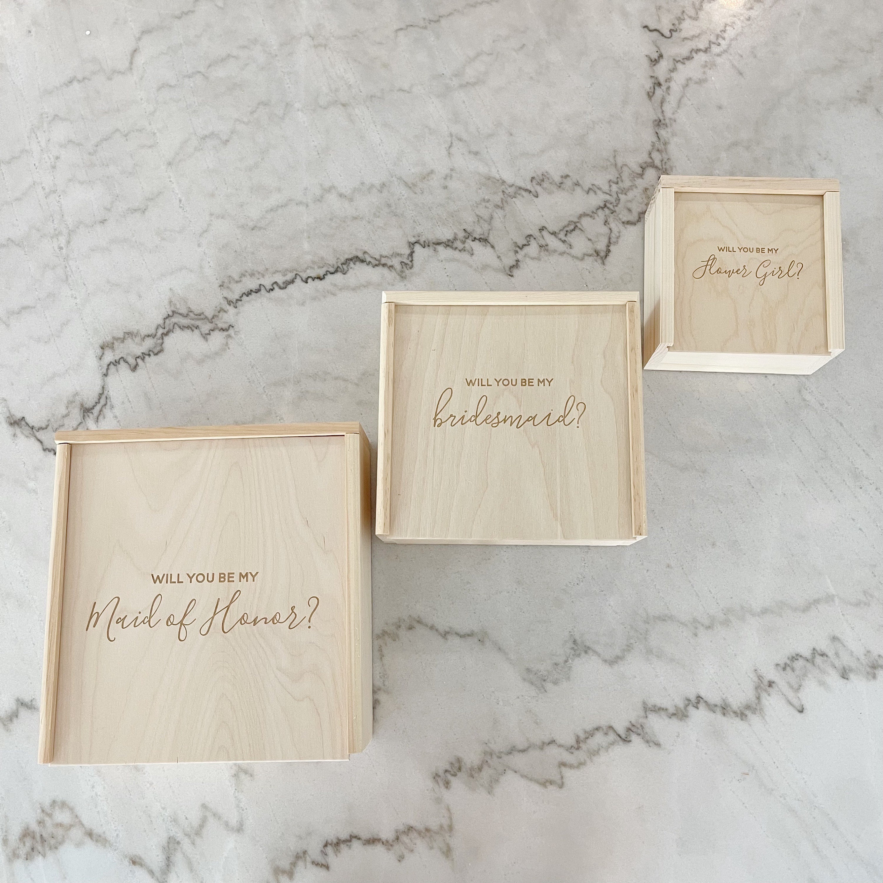 Bridesmaid Proposal Wooden Box, Bridesmaid Gift Box, Maid of Honor Gift ...