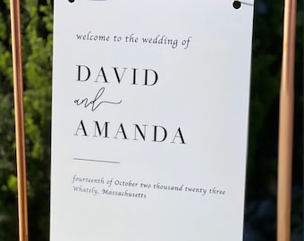 Custom Wedding Welcome Sign, Custom Laser Etched Acrylic 20x32 Large Sign