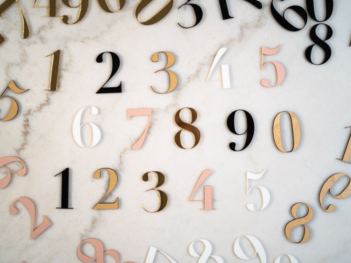 Black and Gold Table Number Oval Table Numbers Acrylic Table Etsy