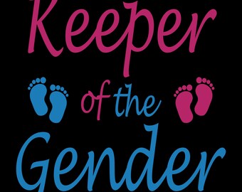 Keeper Of The Gender Svg Etsy