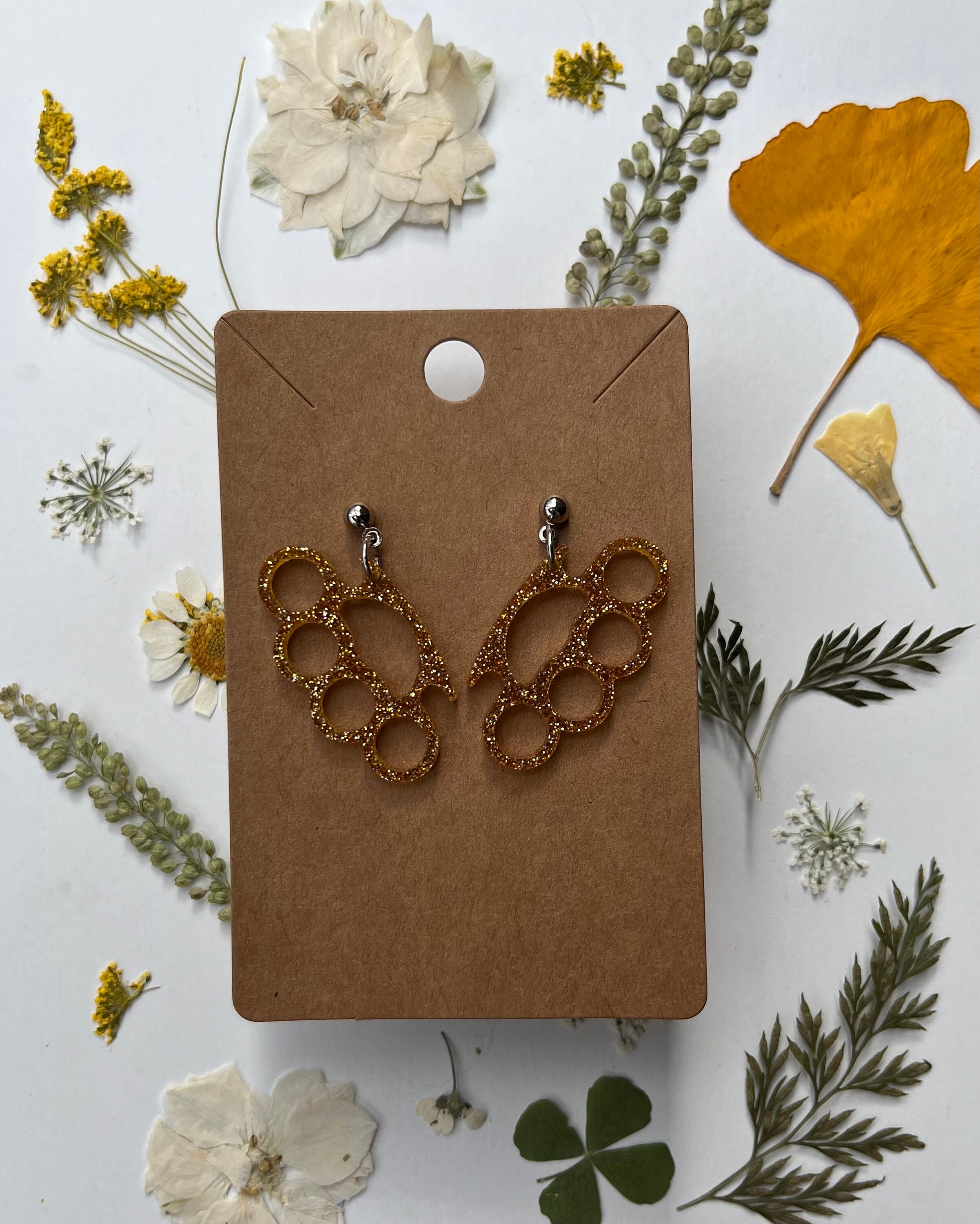 Brass Knuckles Earrings Etsy