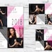 Senior Yearbook Ad, Photoshop, Graduation, Fashion, Trendy, Glamour, Pink, Magazine Style - Immediate Download - Printable & Customizable