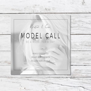 Model Call Marketing Template - Instagram - Facebook - Photoshop - Photographer - Boudoir Model Call