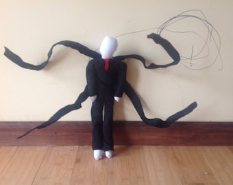 Posable Slenderman Creepypasta Halloween Teddy Rag Doll Toy Decoration Horror Monster