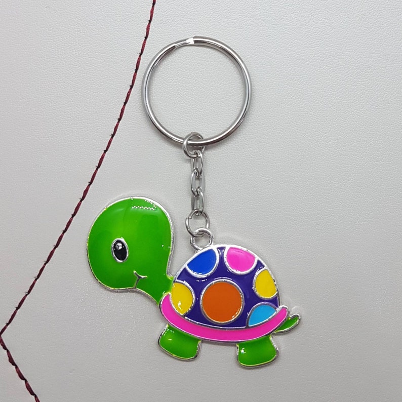 birthday gift bag charm Enamel charm party bag fillers Pink Dinosaur keyring keychain