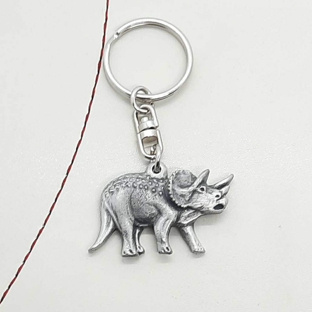 Porte-Clés Dinosaure Paillettes Dorées Breloque | Taille Unique Occasion Bon État