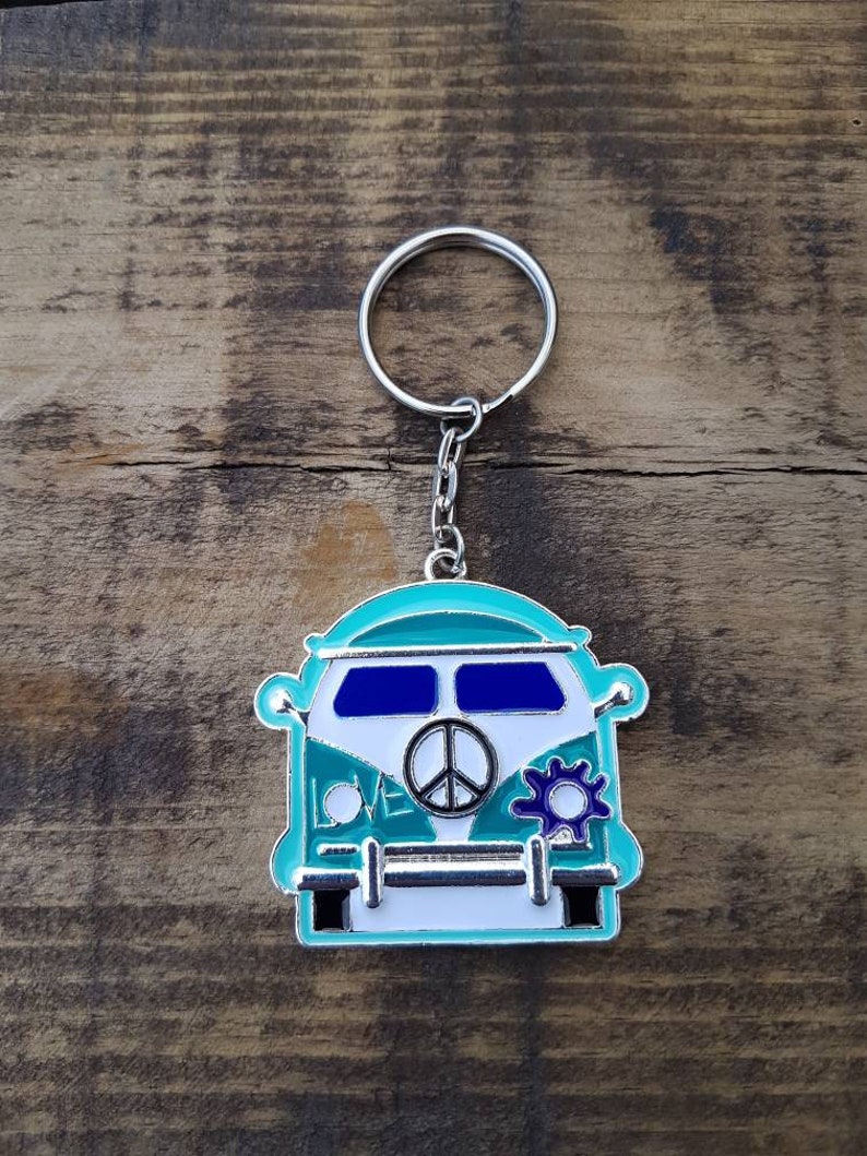 Campervan camper van vw car bug dub keyring keychain pink Etsy