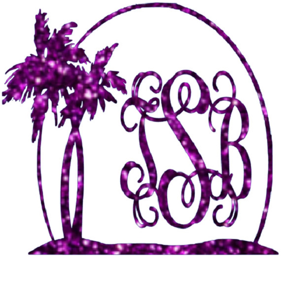 Outdoor Glitter Vinyl Monogram, Car Monogram, Outdoor Monogram, Outdoor