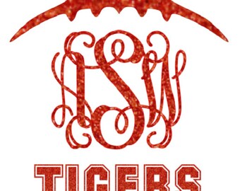 Glitter monogram personilized footbal your team name iron on ,mono and team iron on , glitter , personalized iron on ,