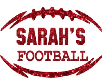 Glitter personilized football iron on , sports custom iron on , glitter , personalized iron on ,