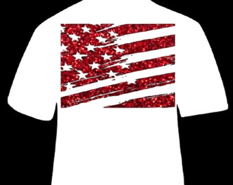 Flag, Glitter flag, American flag, USA, O Beautiful, Patriotic, United States of America, Distressed Flag