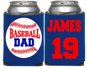 Baseball DAD KOOZIE® or Can Holder, Custom KOOZIE®, Personalized Can Holders