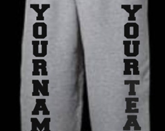 Glitter Name or, Custom Heat Transfer, personalized glitter iron on, DIY sweat pants ,Hockey