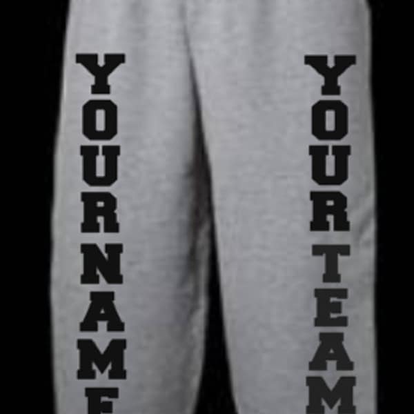 Glitter Name or, Custom Heat Transfer, personalized glitter iron on, DIY sweat pants ,Hockey