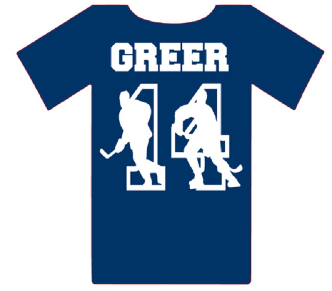 Hockey Jersey Iron On, Heat Transfer Name and Number, DIY Jersey T, Sports Name and Number, Team