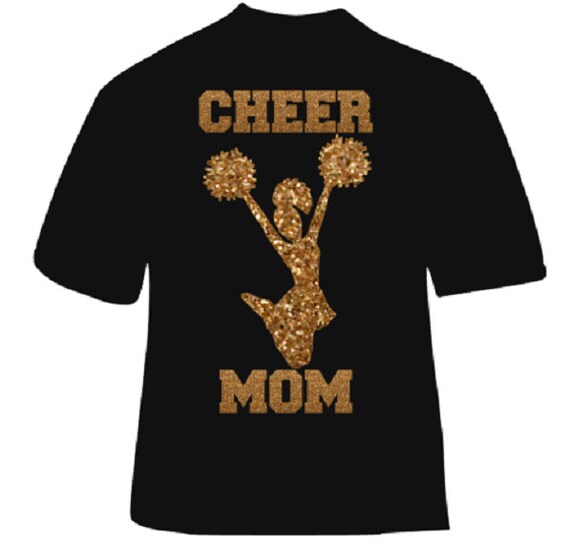 Glitter Cheerleader Mom Custom Heat Transfer, personalized glitter iron on, Glitter iron on, vinyl transfer,Team Mom, School Spirit