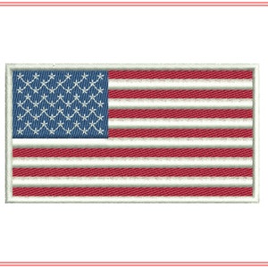 USA Flag Machine Embroidery Design