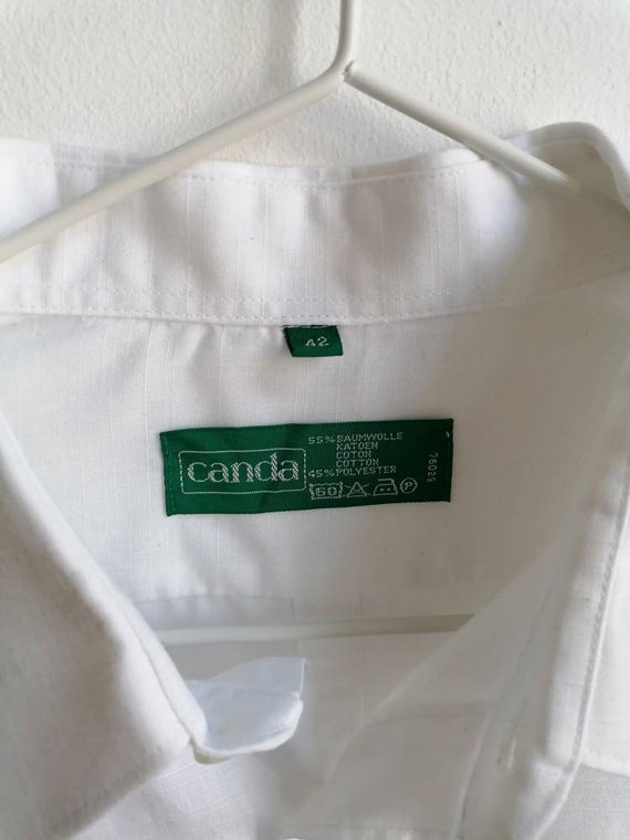 True Vintage Shirt 70s 80s 90s White 100% Cotton … - image 4