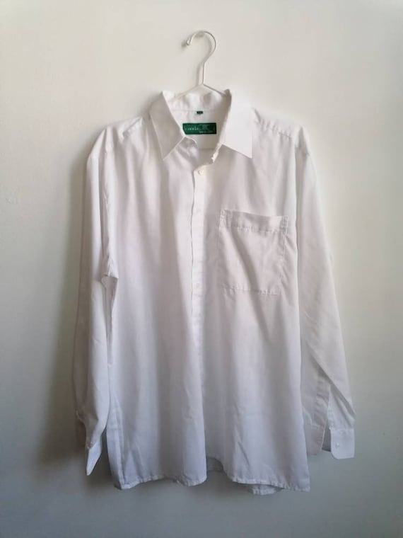 True Vintage Shirt 70s 80s 90s White 100% Cotton … - image 1