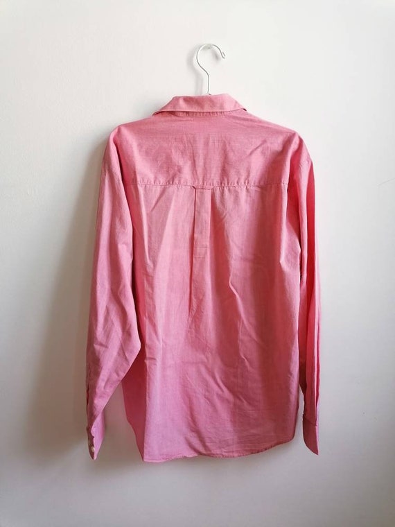 True vintage shirt 70s 80s 90s 40 100% cotton pin… - image 3