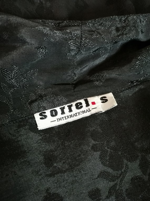 True vintage cardigan jacket black jacquard goth … - image 7
