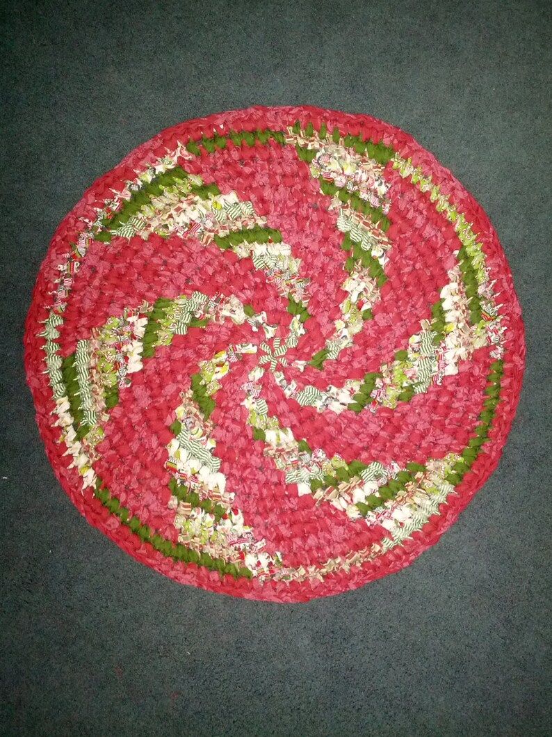 Pinwheel Spiral Crochet Rag Rug Pattern Digital Download - Etsy