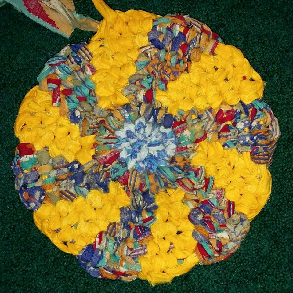 Pinwheel Spiral Crochet Rag Rug Pattern Digital Download - Etsy