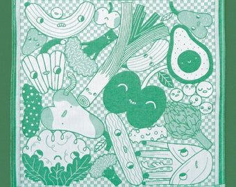 Fresh Greens 100% Cotton Tea Towel (Made in Portugal)