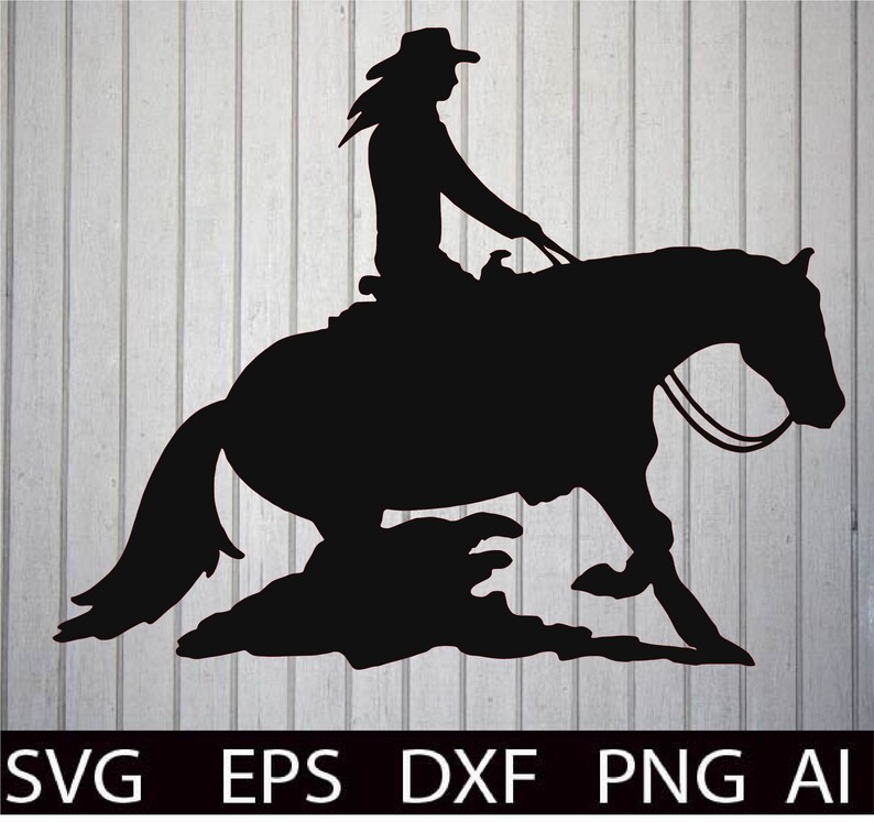 Download Reining Horse Girl Cut File SVG Western T-Shirts Designs ...