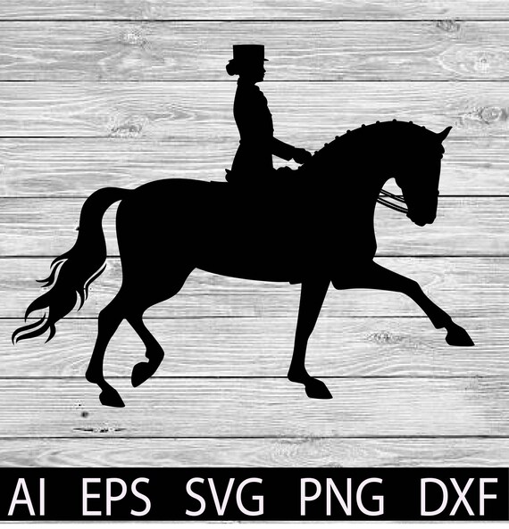 Dressage Horse And Rider Cut File Svg Western T Shirts Etsy