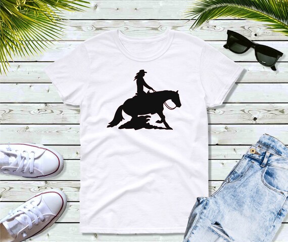 Download Reining Horse Girl Cut File Svg Western T Shirts Designs Svg Etsy