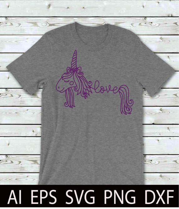 Unicorn Love Cut File Svg T Shirts Designs Svg Cricut Etsy